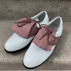 Foot Joy Golf Shoes Soft Joys II Women's White Brown Fan Tail Size 7.5